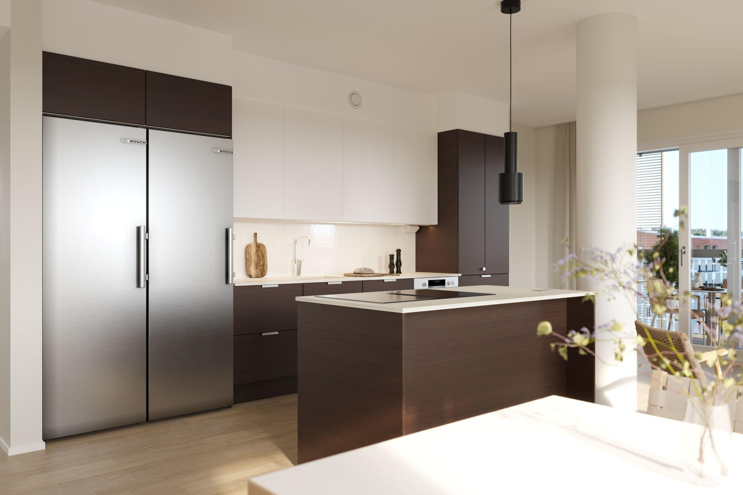 Visualisointikuva Vellamonneidon asunnosta