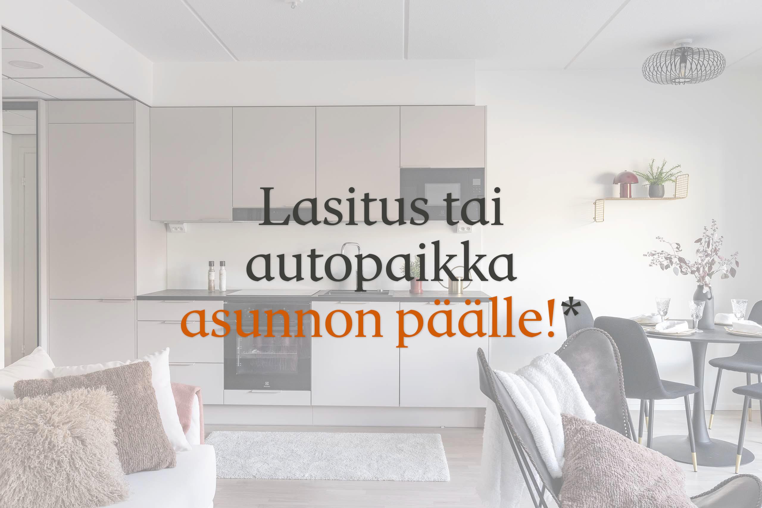 Lasitus tai autopaikka asunnon päälle