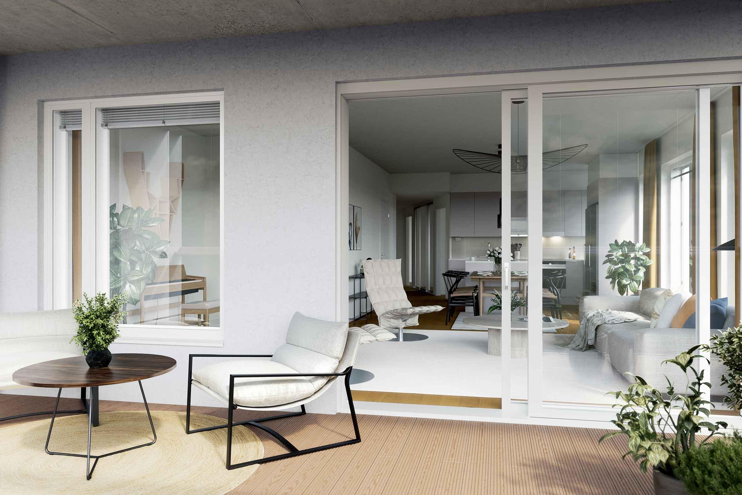 Havainnekuva Halkopiipunkallion asunnosta