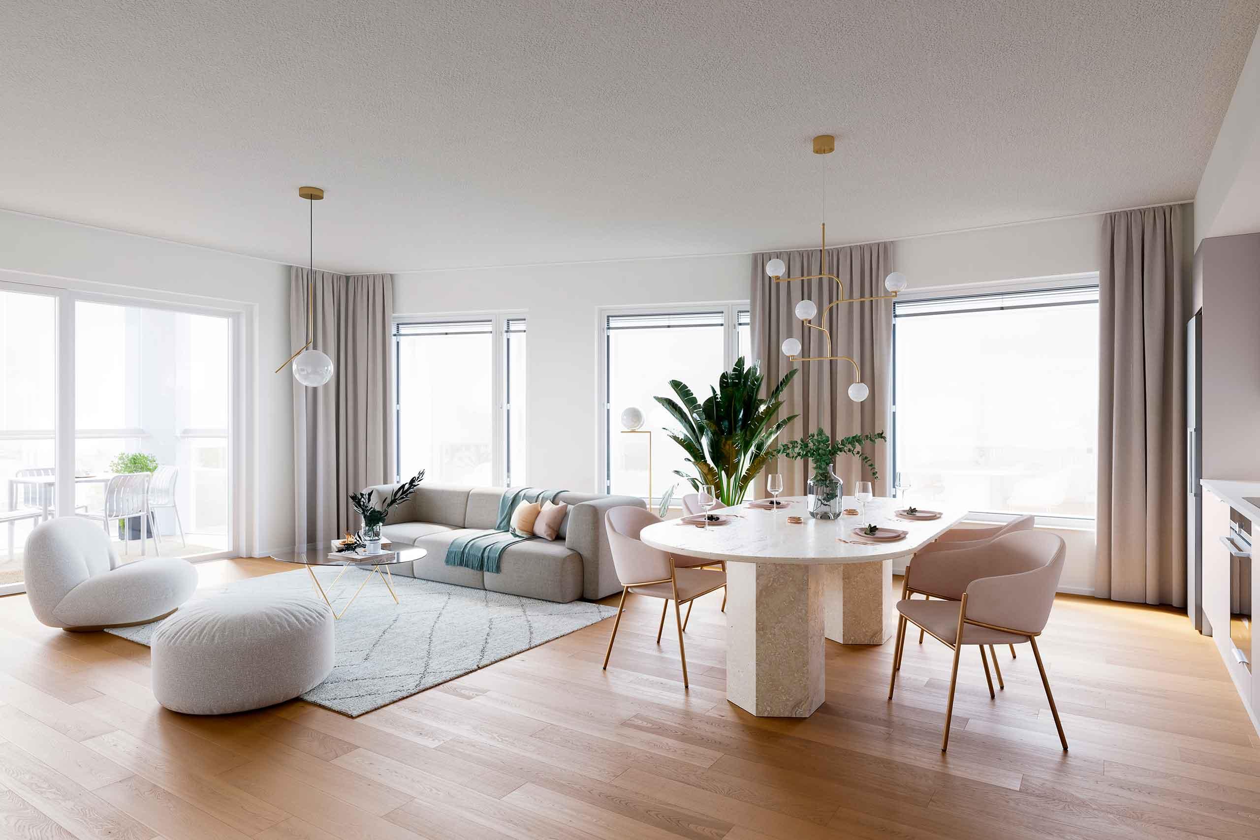 Havainnekuva Halkopiipunkallion asunnosta