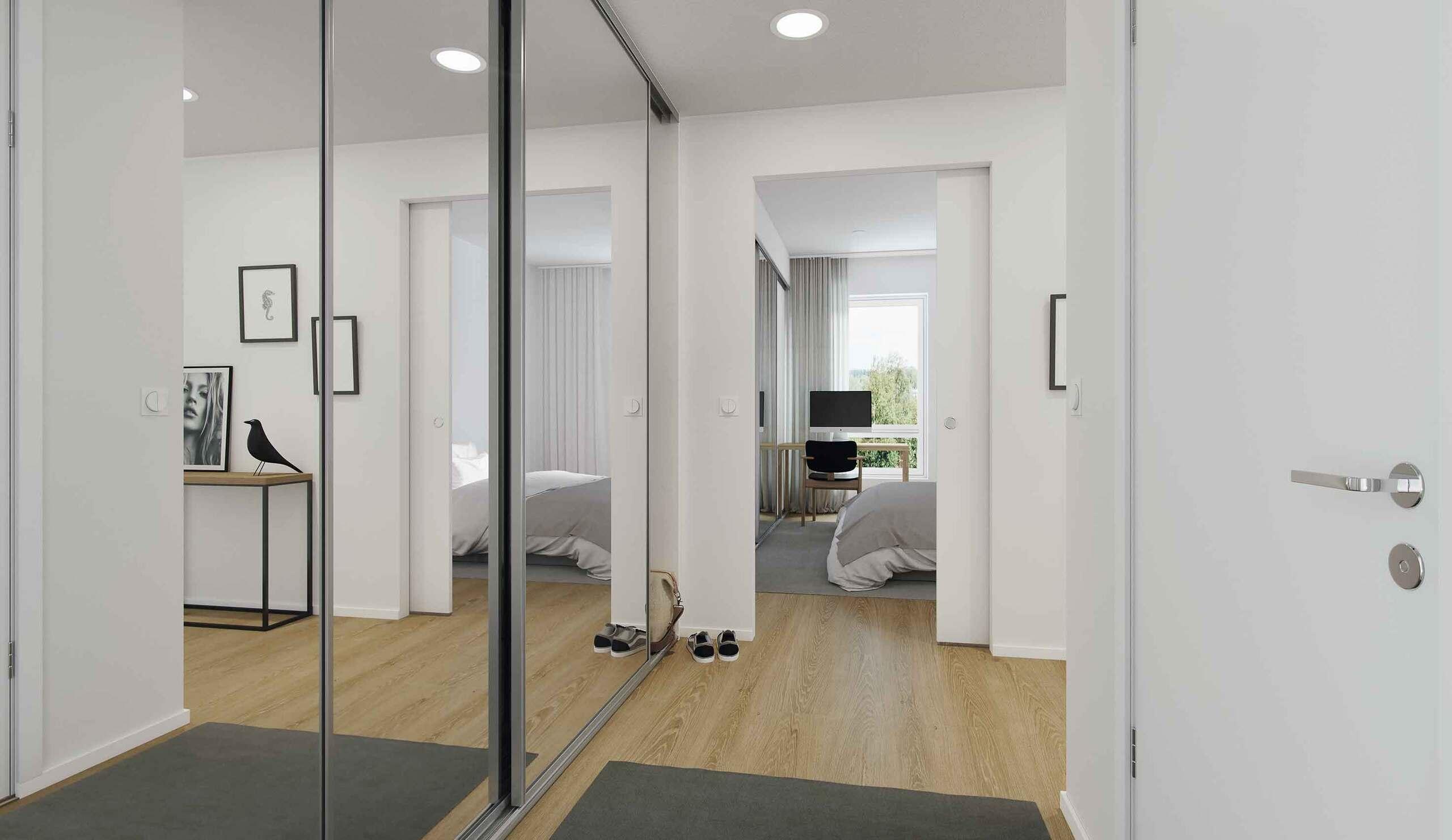 Havainnekuva asunnon eteisestä