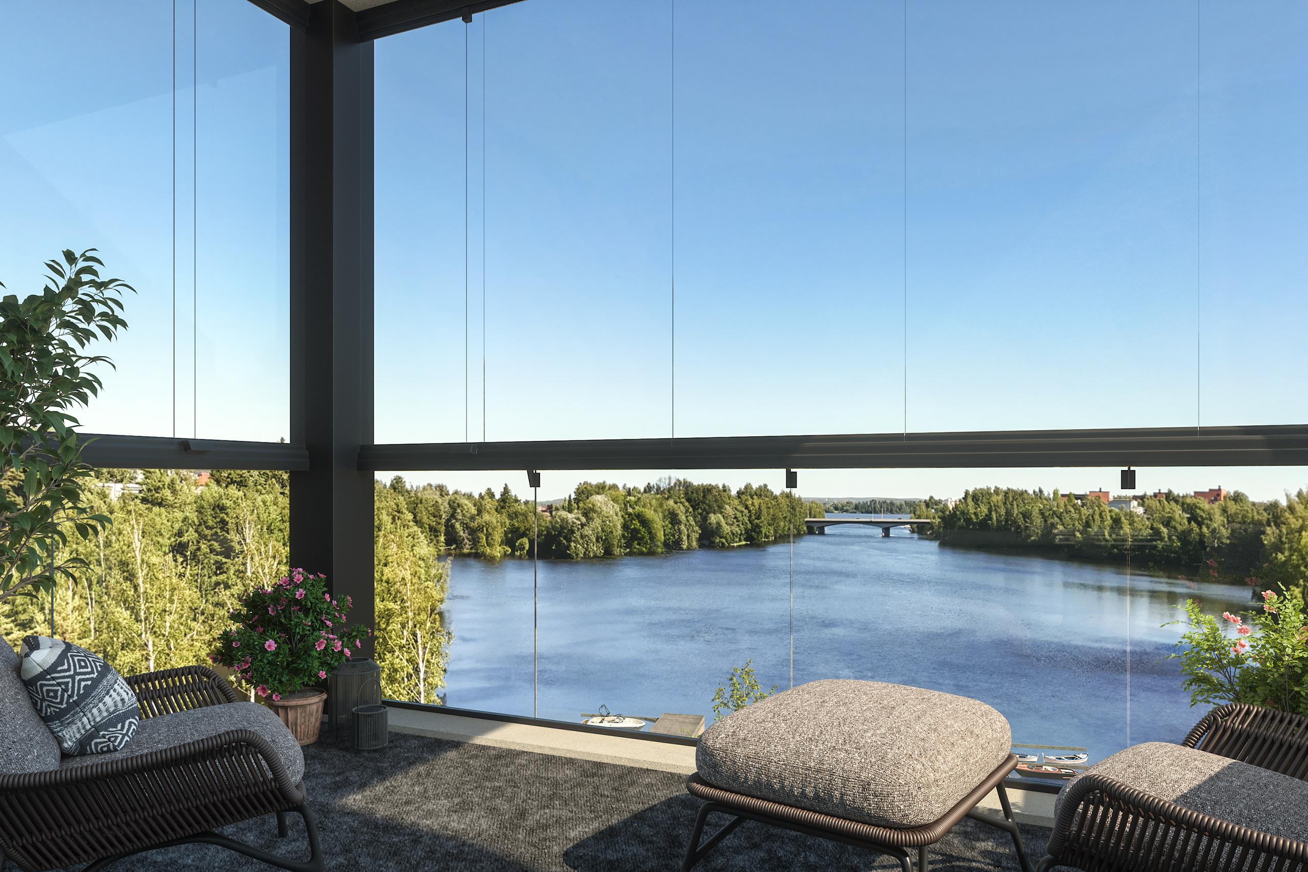 Nokian Kartanonranta parvekenäkymä