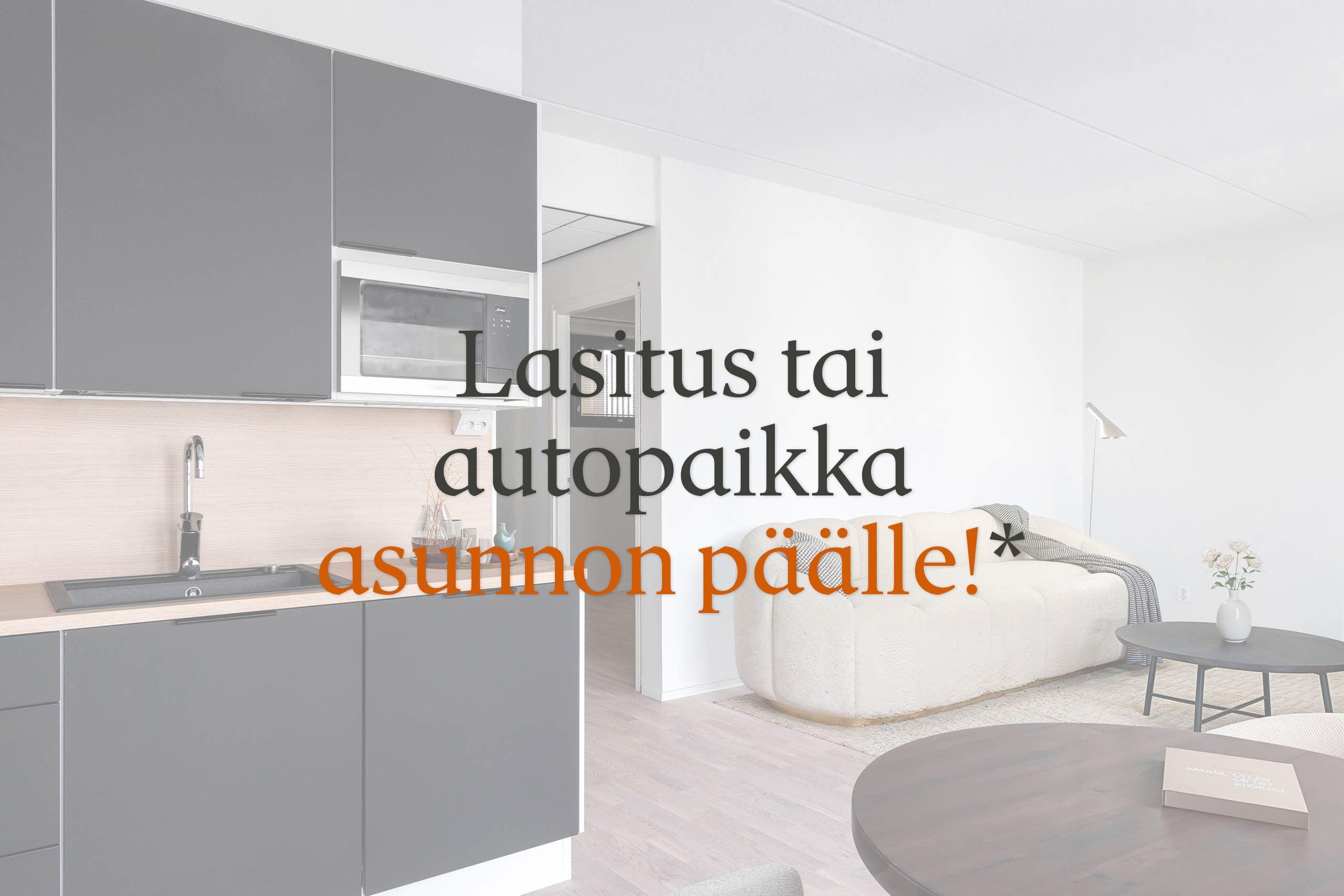 Lasitus tai autopaikka asunnon päälle