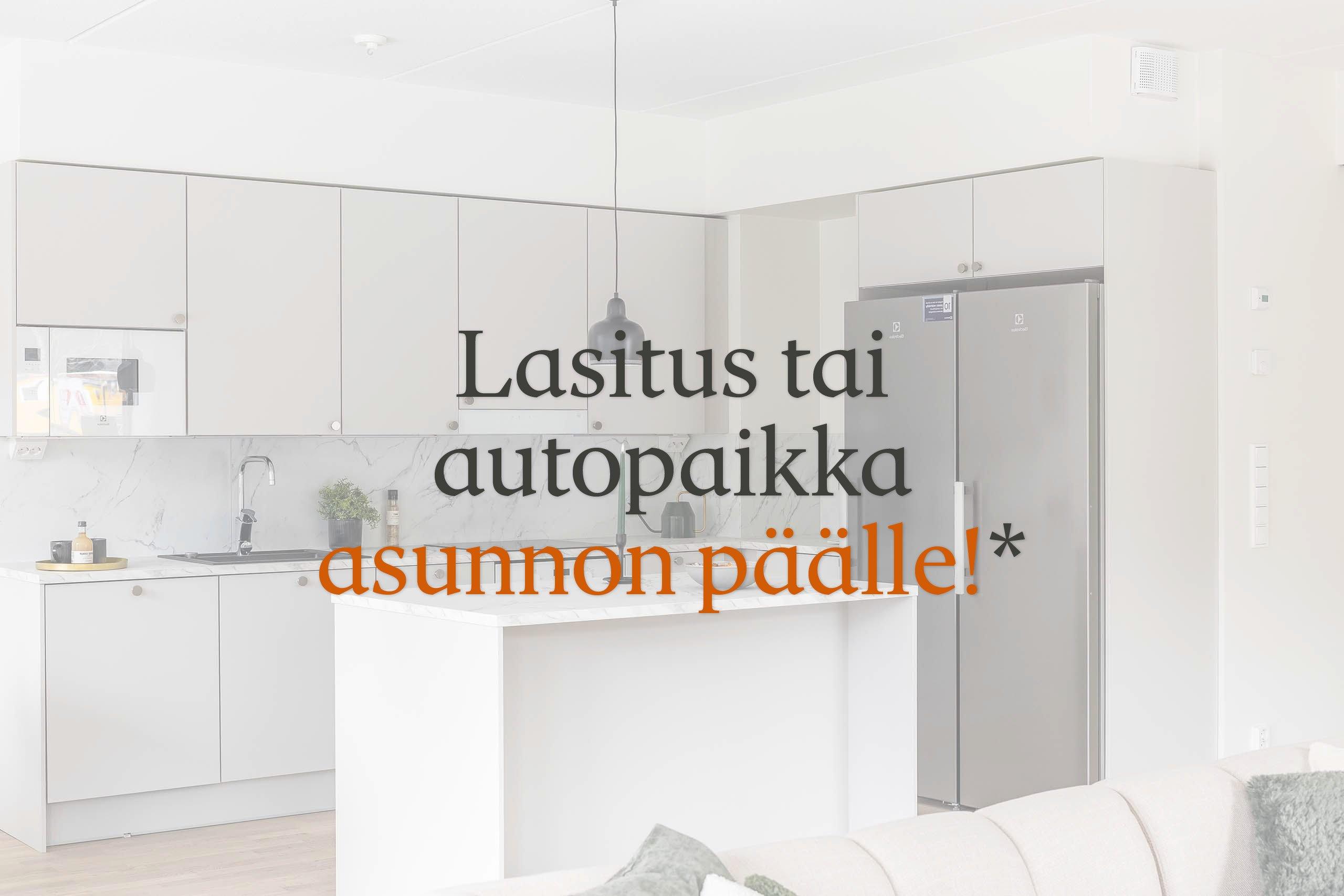 Lasitus tai autopaikka asunnon päälle