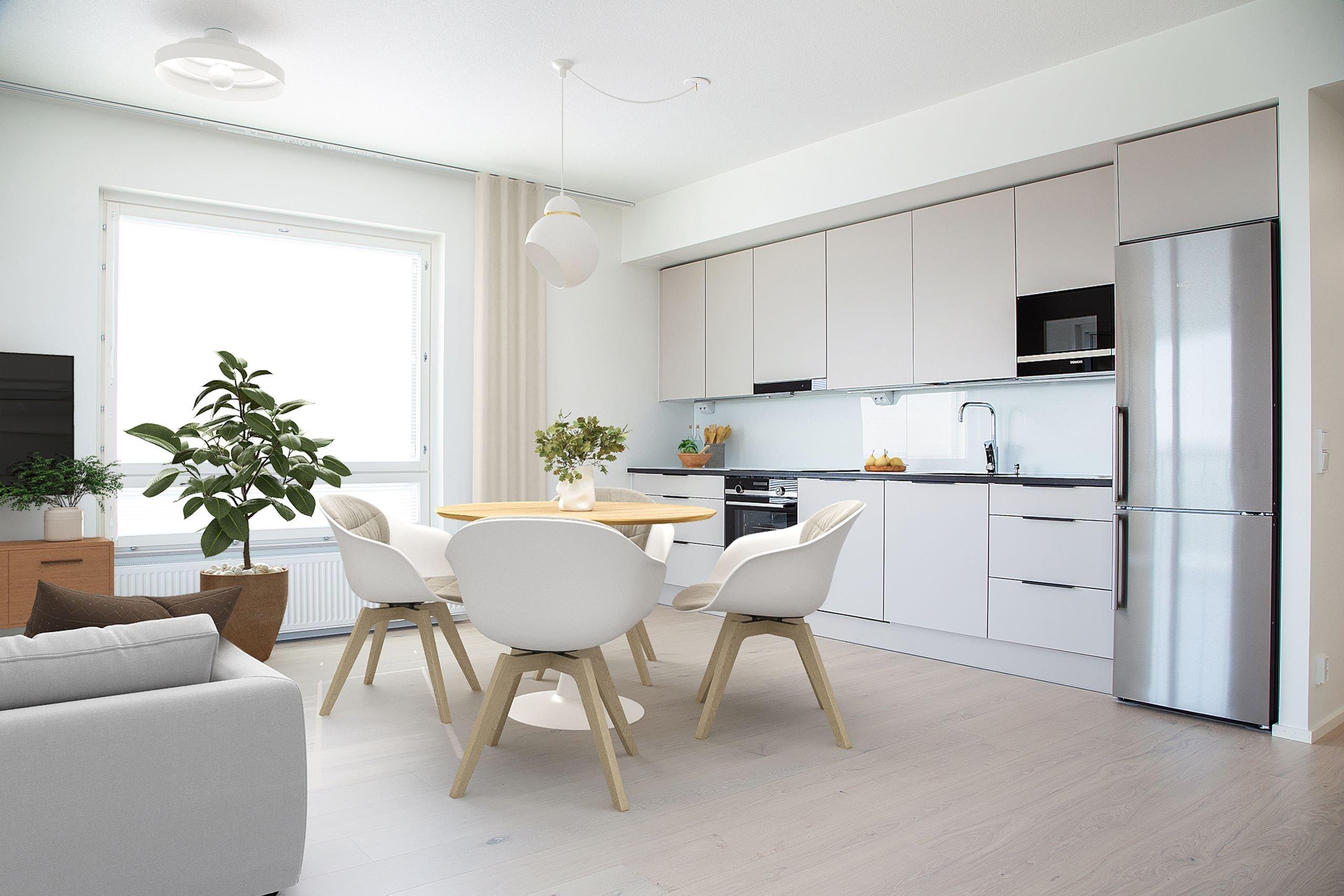 Digisisustettu kuva asunnosta