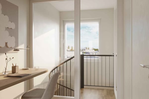 Visualisointikuva asunnon portaikosta