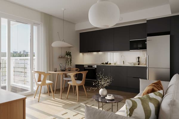 Visualisointikuva Vellamonneidon asunnosta