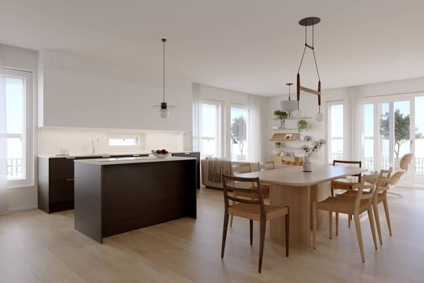 Visualisointikuva Vellamonneidon asunnosta