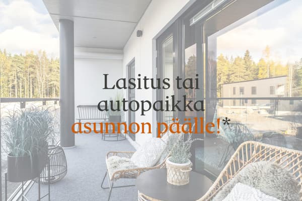 Lasitus tai autopaikka asunnon päälle