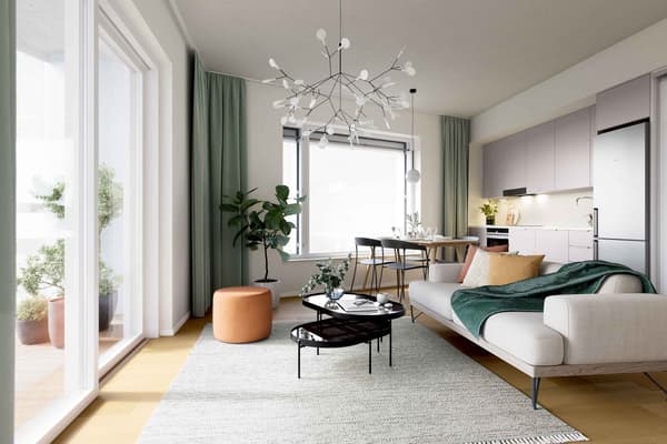 Havainnekuva Halkopiipunkallion asunnosta