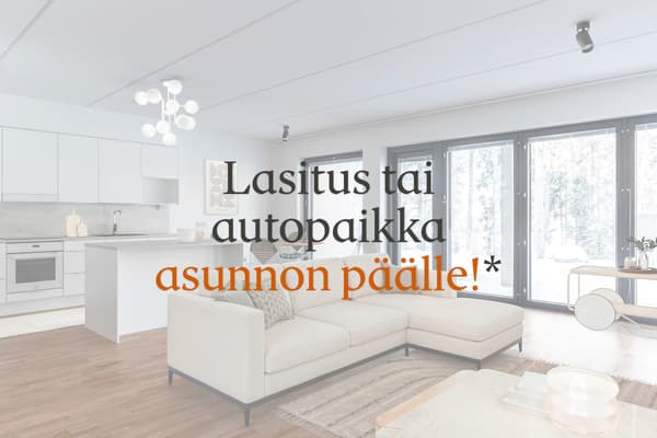Lasitus tai autopaikka asunnon päälle