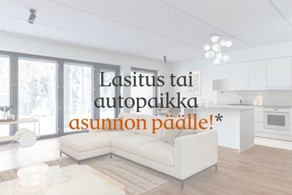 Lasitus tai autopaikka asunnon päälle