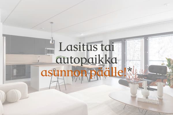 Lasitus tai autopaikka asunnon päälle