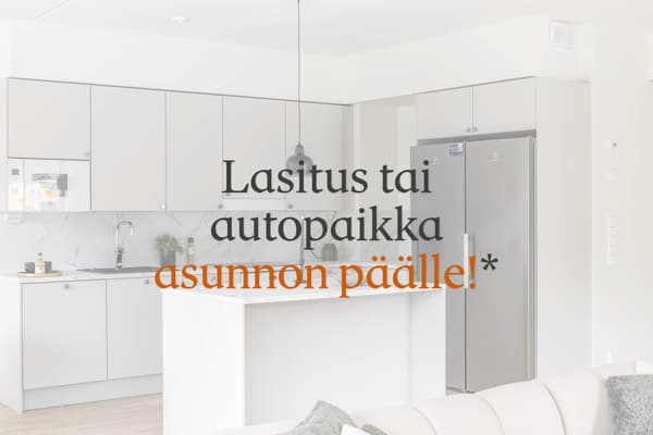 Lasitus tai autopaikka asunnon päälle