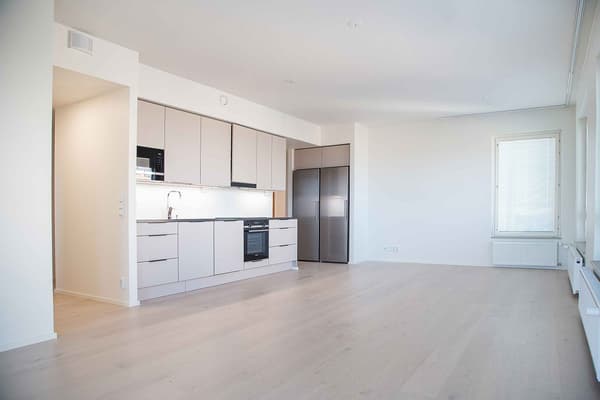 Asunnon avara keittotila-olohuone